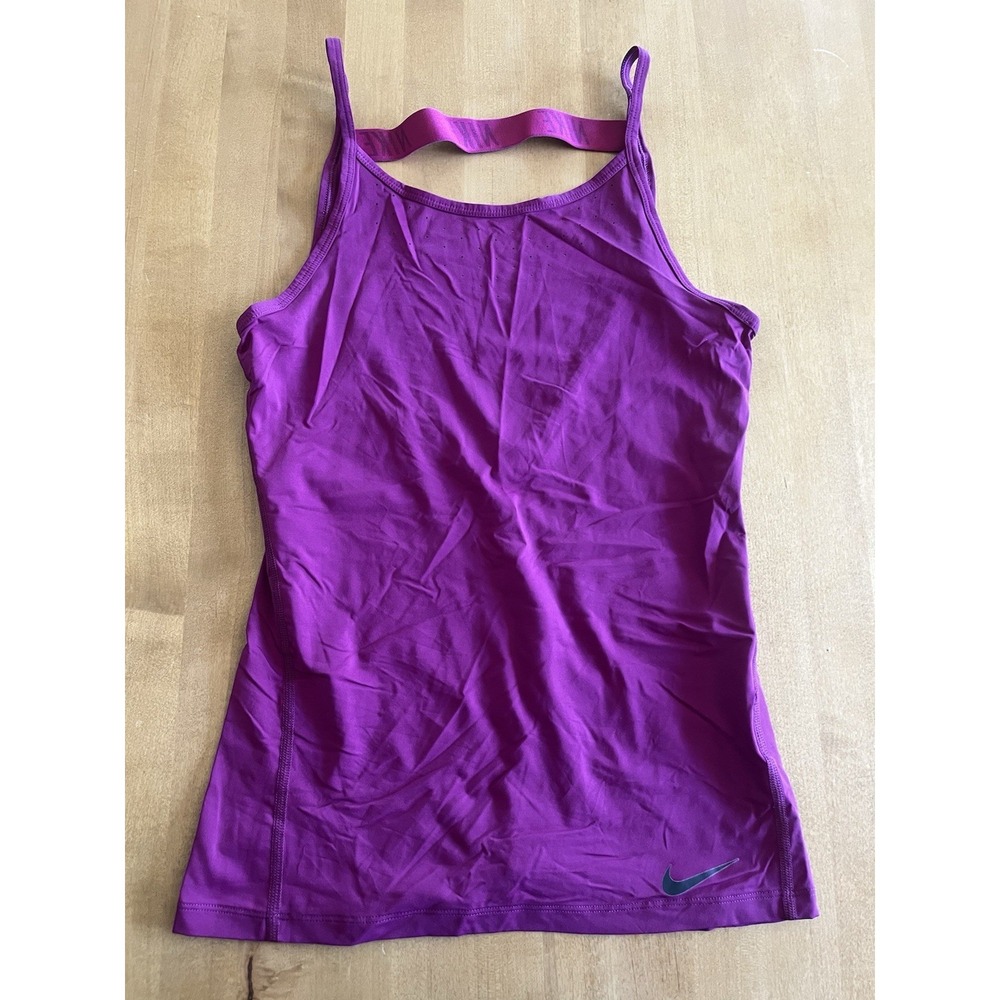 Nike Women's Athletic Tank Top Openâ Deep V Back Sz XS Purple Run Yoga Workout